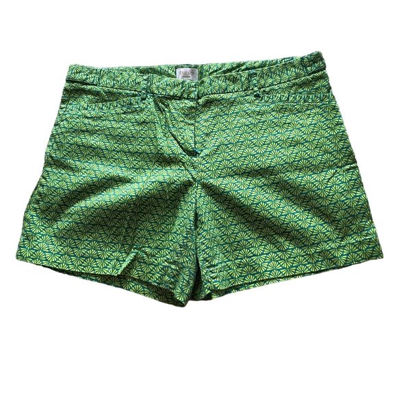 Laundry be Shelly Segal Pants - Laundry by Shelly Segal Shorts Lime Blue Multi Patterned Color Pockets Size 8